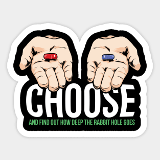 Matrix Hands Choose Funny Art Sticker